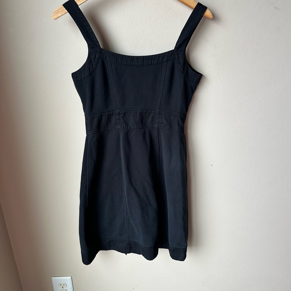 Banana Republic button front black knit dress - Picture 2 of 8